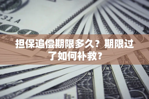 北京担保追偿期限多久？期限过了如何补救？