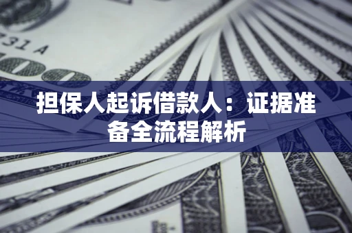 北京担保人起诉借款人：证据准备全流程解析