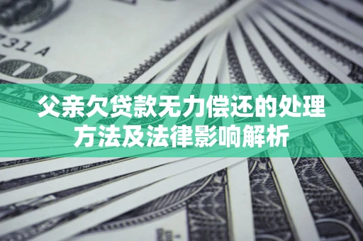 北京父亲欠贷款无力偿还的处理方法及法律影响解析